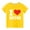 Yellow, variant on Odeerbi 3-10Y Toddler Boys Girls Mother's Day Cotton T-shirt Kids Fashion Cute Solid Color Round Neck Heart Print Short Sleeve Top Baby Clothes Yellow