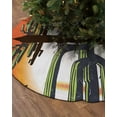 thumbnail image 2 of Desert Cactus Christmas Tree Skirt 48 Inches Large Christmas Skirt Tree, Orange Ombre Tropical Botanical Birds Tree Skirt Christmas Decorations for Fireplace Party Holidays Indoor Outdoor, 2 of 7