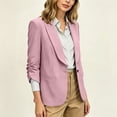 thumbnail image 5 of Enjoytime Women'S Blazer Lapel 3/4 Sleeve Business Casual Suit Jacket Fashion Open Front Work Office Outerwear, 5 of 8