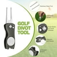 thumbnail image 3 of Uxcell Golf Divot Repair Tool, Foldable Metal Golf Green Divot Tool with Magnetic Ball Marker Grey, 3 of 7