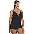 thumbnail image 3 of Women's Anne Cole MD610 Live In Color Surplice Maillot Skirted Swim Dress (Black 14), 3 of 3