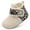 Beige Leopard, variant on L-RUN Toddler Boys Girls House Slippers Indoor Home Shoes Warm Socks for Kids Dark Grey