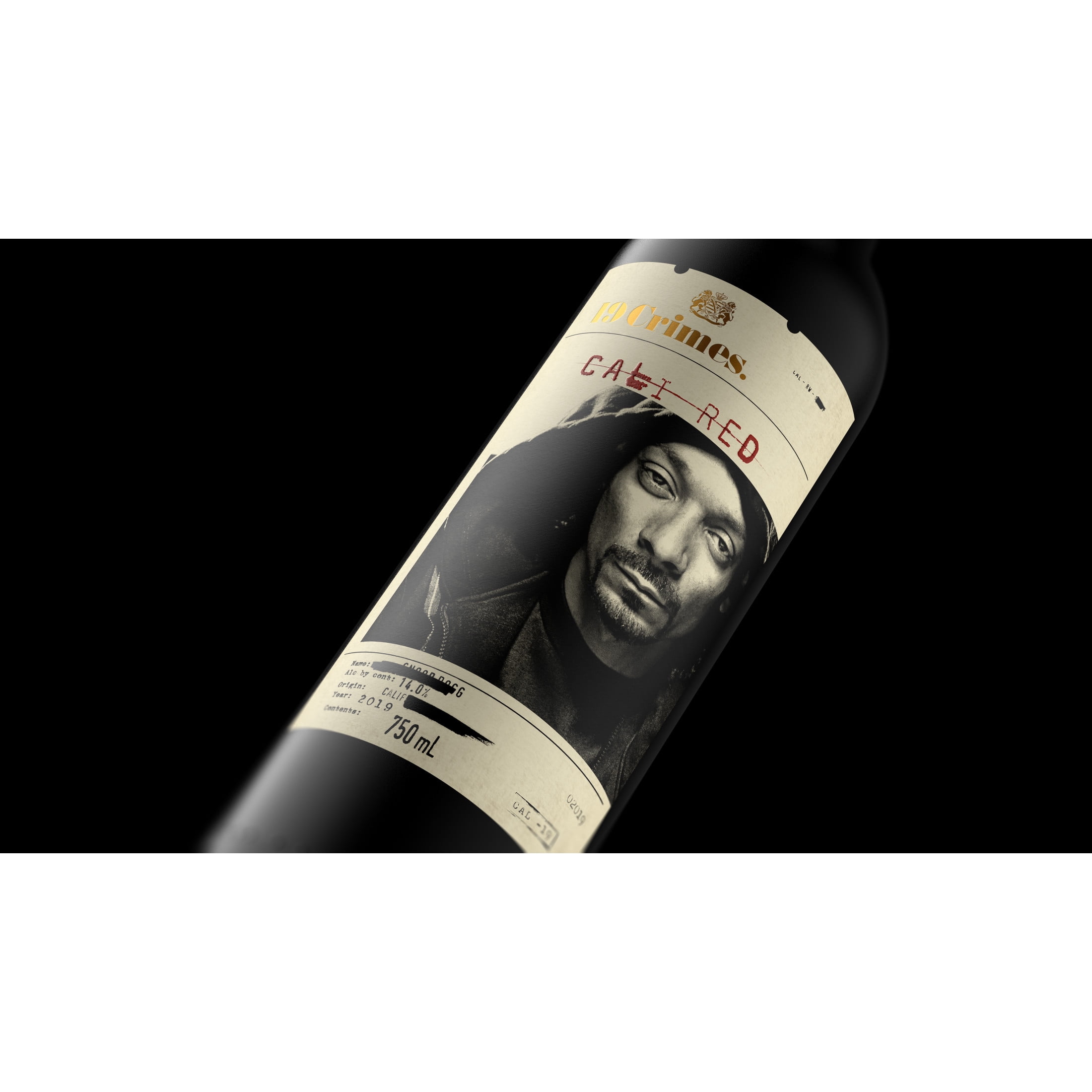 19 Crimes Snoop Dogg Cali Red California Red Wine, 750ml Glass