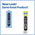 thumbnail image 5 of onn. Universal 6-Device Remote, Black, Compatible for TV, DVD, Streaming, Audio, Soundbar, 5 of 22