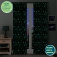 thumbnail image 2 of Your Zone Blackout Curtain Panel with Glow in the Dark Print, 1 Panel, Space Blue, 37" W x 84" L, 2 of 6