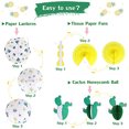 thumbnail image 3 of Kit de decoración de fiesta Zilue con temática de cactus para fiesta de cumpleaños, 3 of 7