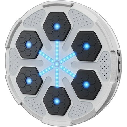 Music Boxing Machine, Smart Music Boxing Trainer, Suitable for Professional Boxing Training at Home, Indoor and Gym (White)