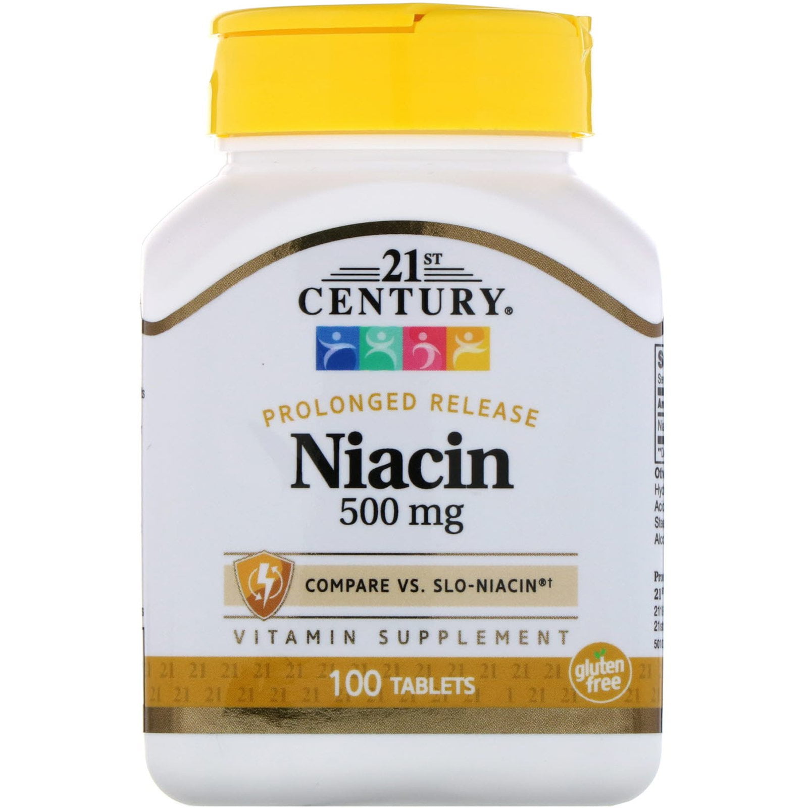 21st Century Niacin Prolonged Release 500 mg 100 Tablets