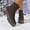 #107-Coffee, variant on Women's Winter Casual Ankle Boots - Stretch Mesh Sock Boots with Round Toe and Chunky Low Heel, Solid Color Design for Comfortable Daily Wear