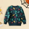 thumbnail image 4 of Toddler Boys Girls Tops Baby Long Sleeve Cartoon Dinosaur Prints Fall Winter Kids Clothing Size 12-18 Months, 4 of 7