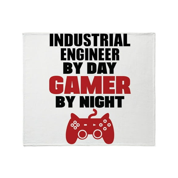 CafePress - INDUSTRIAL ENGINEER BY DAY GAMER BY NIGHT Throw Bl - Soft Fleece Throw Blanket, 50"x60" for All Ages