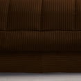 thumbnail image 3 of DNG Creations 1 Piece Box Stitched Striped Pattern Comforter 100% Egyptian Cotton Quilt Cover 800 TC All Season 550 GSM ( Oversized Queen Size ) Stripe Chocolate Colour, 3 of 5