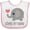 White and Pink, variant on Inktastic Loved by Nana Grandchild Elephant Boys or Girls Baby Bib