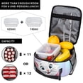 thumbnail image 3 of Buckle Handle Insulated Lunch Box for Adults featuring Kawaii Kitty Art, Thermal Tote with Side Mesh Pocket, 3 of 6