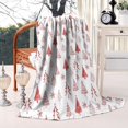 thumbnail image 2 of Red Christmas Tree Pattern Blanket,Comfortable Soft Flannel Throw Blanket,All Season,Warm Lightweight Blankets for Sofa Bed Couch Living Room Chair,60"x80", 2 of 4