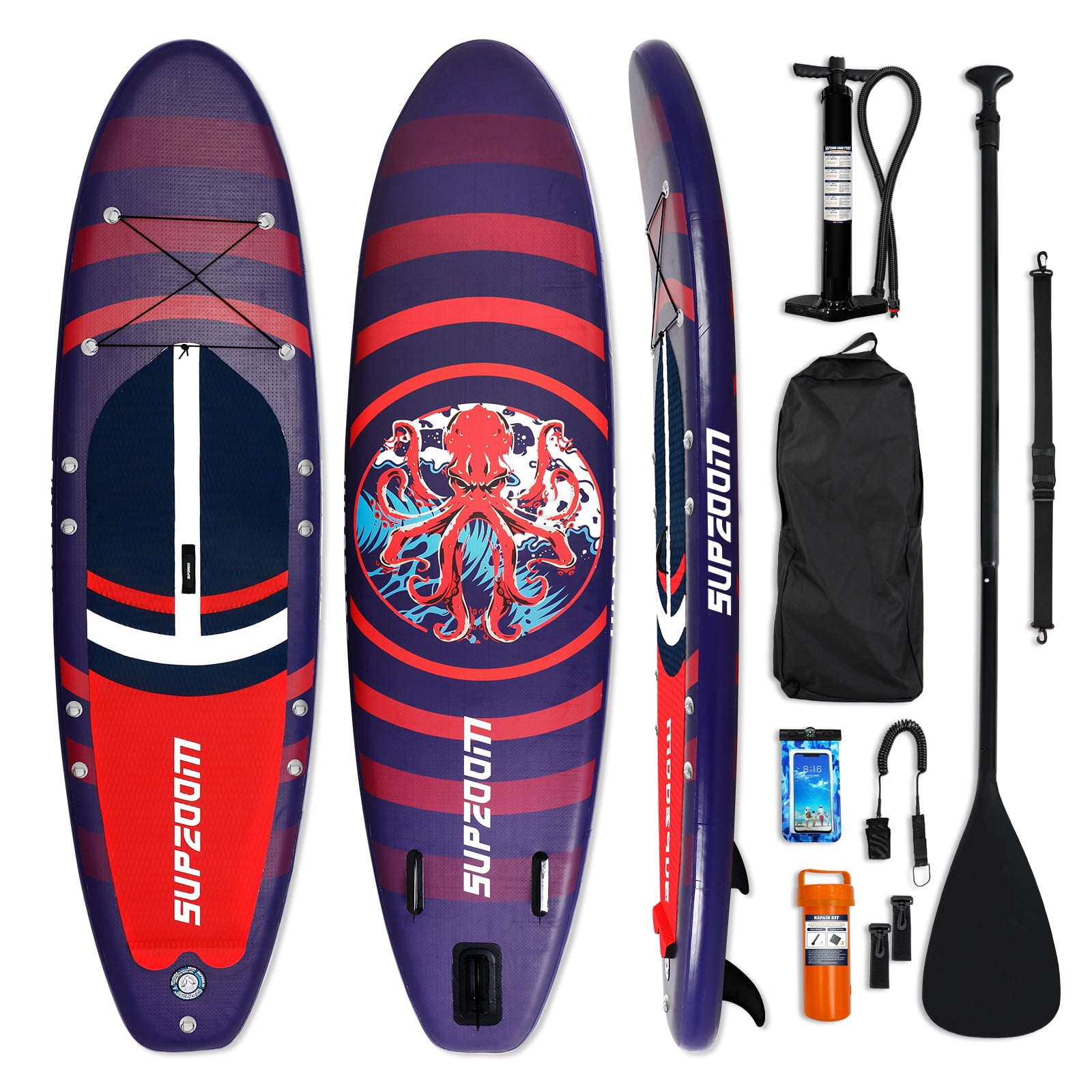 6" Complete Kit DE Non-Slip Deck ISUP Inflatable Stand Up Paddle Board 320CM 