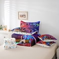 thumbnail image 3 of Gaming Comforter Set 7 Piece Bed in a Bag Twin,Gamer Bedding Sets Red Blue Lightning Sheet Set with Comforter Gamer Room Decor, 3 of 3