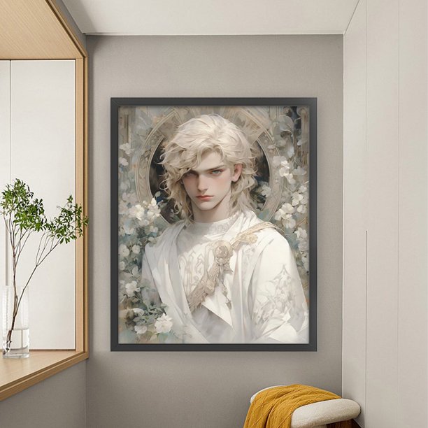 Cuadros Decorativos Hilo de bordar 2 Full Eco-cotton 11CT Impreso Blonde Magic Man Punto de cruz DQrwqpou embutido en tela
