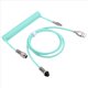 thumbnail image 2 of Cable de Teclado en Espiral USB C Cable de Teclado Mecánico con Cable de Aviador de Metal Desmontable 1,5 M USB-C A USB-A D, 2 of 5