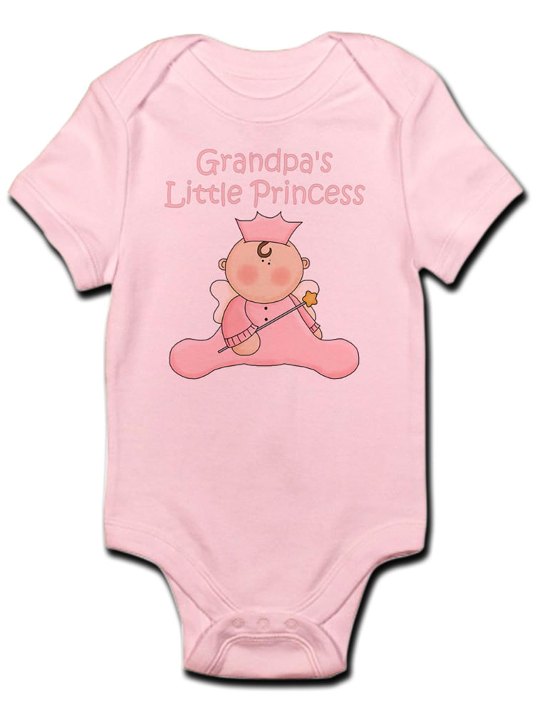 185663034 CafePress Grandpa's Little Princess Infant Bodysuit Baby Bodysuit 