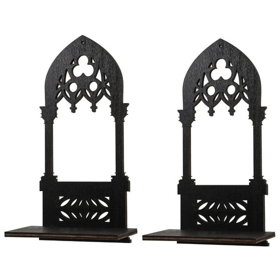 WHAMVOX  Candle Stand Portable Holder Gothic Arch Sconces Holders Office