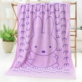 thumbnail image 3 of Toalla de baño de microfibra absorbente con estampado de cabeza de conejo de dibujos animados, toalla de playa para adultos, suave y sin pelusa, 3 of 6