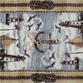 thumbnail image 7 of Emma + Oliver 2x3 Olefin Accent Rug with Ships in Harbor Scene, Nautical Detailing and Jute Backing for Entryway, Bedroom & More, 7 of 7