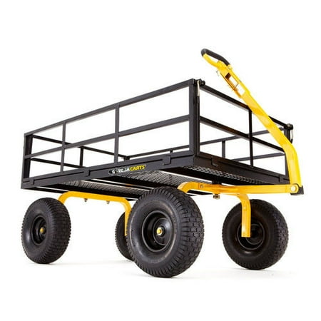 Gorilla Carts GOR1400-COM 1400-lb. Heavy-Duty Steel Utility Cart, 15" Tires