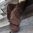 thumbnail image 4 of EnJoCho Girls Cargo Pants Multi Pocket Vintag𝖾 Streetwear Hi𝗉 Ho𝗉 Trousers 𝖬ilitary Utility Y2𝖪 Baggy Fashion 6-14 Years, 4 of 6