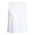 thumbnail image 6 of Time and Tru Women's and Women's Plus Sleeveless Cotton Eyelet Top, Sizes XS-4X, 6 of 6