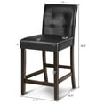 thumbnail image 2 of Gymax Set of 4 Bar Stools 25inch Counter Height Barstool Pub Chair Rubber Wood Black, 2 of 10