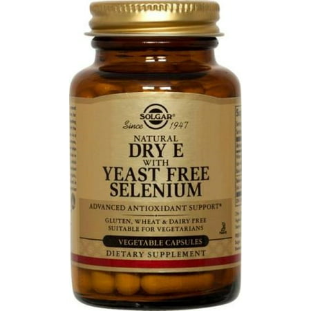 La vitamine E avec de la levure libre Sélénium Solgar 100 vcaps
