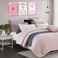 thumbnail image 5 of Pink Canvas Wall Art Set of 3 - Abstract Halo Angel Number Positive Energy Motivational Wall Decor - Ideal for Living Room, Bedroom, Apartment - Clean Girls Room Decoration - Frames 12x16'''', 5 of 6