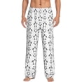 thumbnail image 2 of Goofa Hand Drawn Turtle Printed Soft Pajama Pants for Men, Wide Leg Comfy Casual Lounge Yoga Pants-Small, 2 of 9