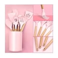 thumbnail image 2 of Set 12 Espátulas Brochas De Silicona Antiadherente Belug Rosa, 2 of 5