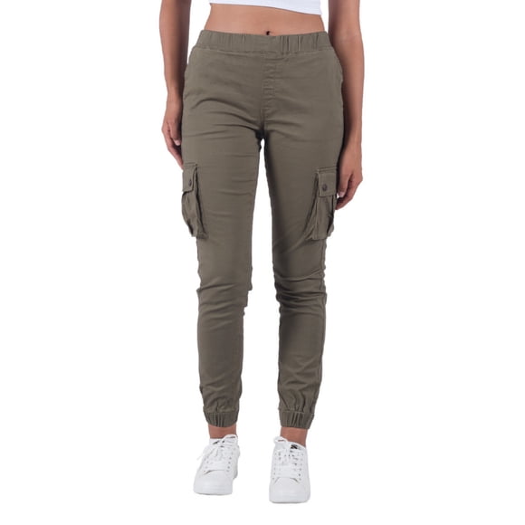 Joggers Cargo Oggi Mujer Corte Skinny Gabardina Verde Oscuro OGGI JEANS CARGO DAMA OLIVO
