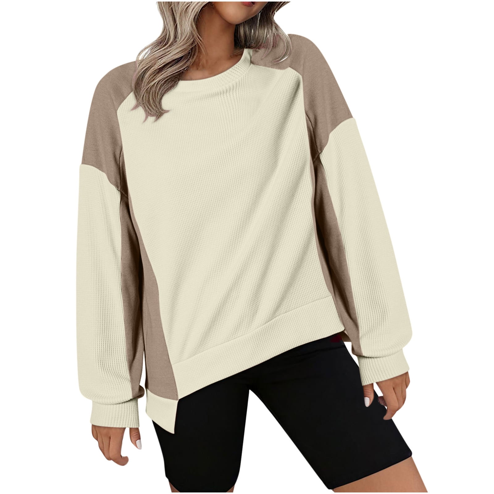 Enjoytime Long Sleeve Shirts for Women Fashion Solid Color ...
