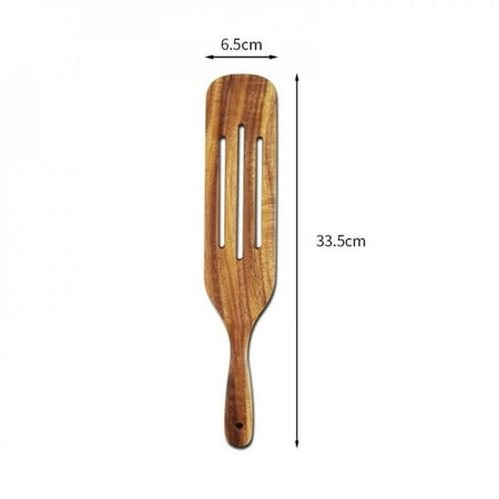 

Clearance!Wooden Spatula Kitchen Nonstick Dedicated Wooden Kitchenware Heat Resistant Wooden Cooking Shovel Spoon C5