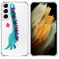 thumbnail image 1 of Book Dinosaur Student Clear Case for Samsung Galaxy S22 Plus,Aesthetic Art Design Case for Men Women,Unique Trendy Transparent TPU Bumper Case Cover, 1 of 5