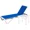 Blue, variant on TOTAL Outdoor Aluminum Adjustable Chaise Lounge Chair with All-Weather Textilene, 5 Reclining Positions, Ultra-High Weight Capacity for Deck, Lawn, Backyard (1 Brown Chair)