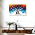 thumbnail image 3 of Elephant Stock Rainbow Tree Wall Art - Horizontal Canvas Wall Art - Living Room Wall Decor - Floral And Botanical Canvas - Gray And Orange Decor By Ashvin Harrison - 30" x 20", 3 of 8