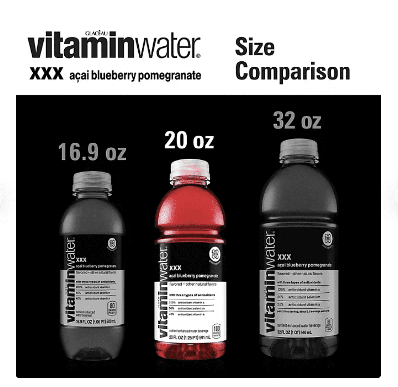 Glaceau Vitaminwater Variety Pack 20 fl. oz., 20 pk.