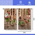 thumbnail image 2 of Wood Spoon Kitchen Curtains - Country Spice Cafe Farmhouse Small Short Tier Window Curtains for Bathroom Living Dining Room Decor Rod Pocket Window Drapes 36 Inch Length Set 28"x36", 2 of 3