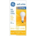 thumbnail image 2 of GE Soft White Light Bulb 3-Way 50/100/150 Watt 1 each, 2 of 3