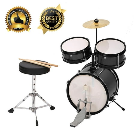 12 Inch 3 Piece Child Kids Kits Junior Drum Set With Adjustable Stool Sticks