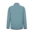 thumbnail image 4 of GrmtClth Quilted Jackets for Women Trendy Polka Dot Graphic Button Down Puffer Jackets Coat Soft Comfy Long Sleeve Fall Winter Padded Outerwear Sky Blue XL, 4 of 6