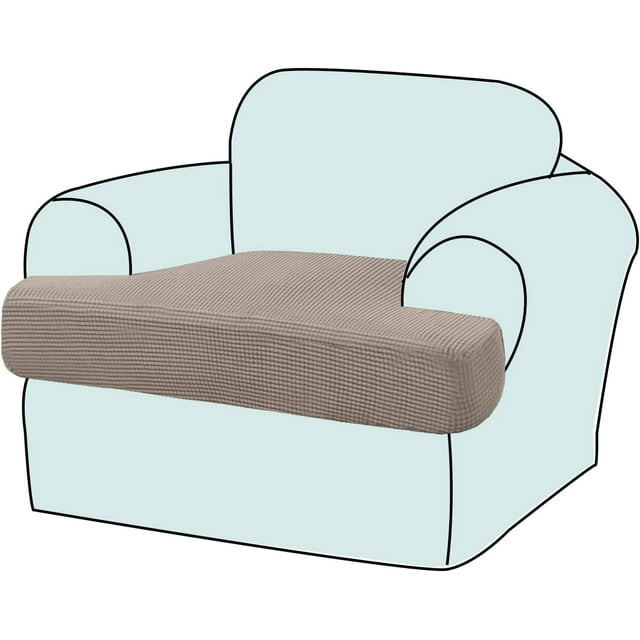 Housse de Coussin Extensible pour Canapé 1 Pce (1 Ivoire)