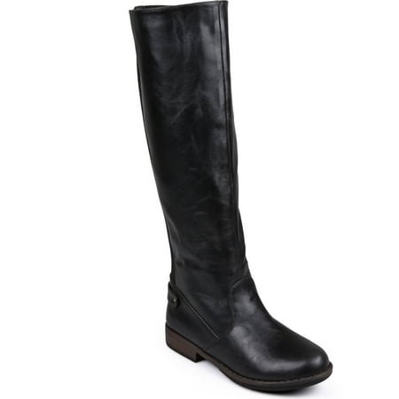 Brinley Co. Women's Wide Calf Stretch Knee-High Riding Boot - Walmart.com