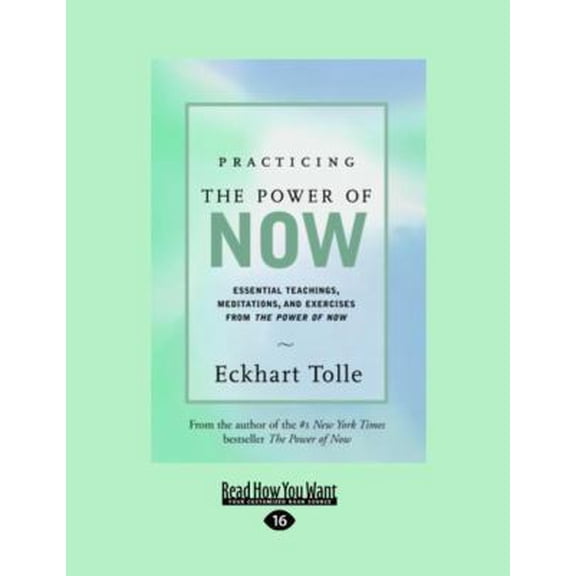 Pre-Owned Practicing the Power of Now: Essential Teachings, Meditations, and Exercises from the Power of Now (Easyread Large Edition) (Paperback) 1442965088 9781442965089