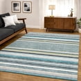 thumbnail image 6 of Addison Rugs Mayfield Premium Machine Washable Transitional Stripes Teal Rectangle Rug, 10' x 14', 6 of 6